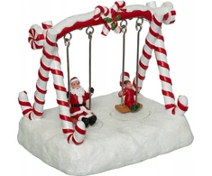 Fééric Lights and Christmas Kalėdinė dekoracija „Fééric Lights“ ir judanti Kalėdų figūrėlė su lemputėmis, 16 x 12,5 cm