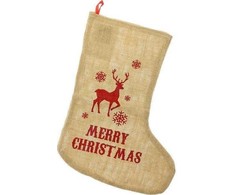 GoDan Kalėdų puošmena Kalėdinės kojinės dovanoms REINDEER džiutas
