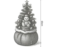 Christmas Decoration Dekoracja świąteczna KMTP Choinka dekoracyjna 60CM 25LED TIMER - Meškiukas