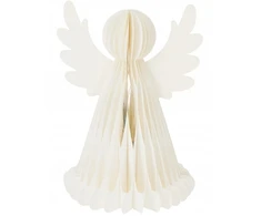 Dekoracja świąteczna Koopman Anioł dekoracyjny papierowy LED 38CM