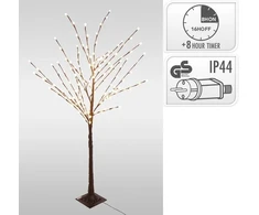 Dekoracja świąteczna Koopman Drzewko dekoracyjne 144LED 150CM ruda