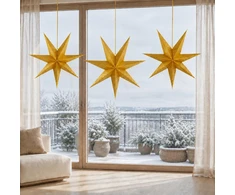 Christmas Gifts DEKORATYVINIS POPIERIUS STAR 75CM AUKSAS