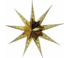 Saska Garden popierinė auksinė žvaigždės dekoracija 45 cm