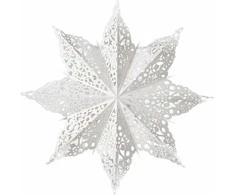 Saska Garden Popierinė snaigė, 64 cm, balta dekoracija