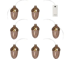 Kalėdinė dekoracija Sirius Sirius Celina Acorn girlianda, 8L, Dark Oak/Gold
