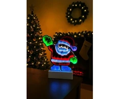 Šventinė dekoracija WideShop LD11 LED 3D KALĖDŲ SENELIS ŠVIEČIANTI PUOŠMENĖ DEKORACIJA