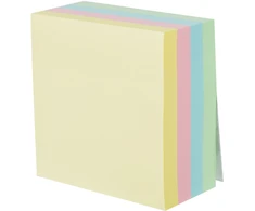 Deli Karteczka samoprzylepna Kwadrat Geltonas, Mėlyna, Rožinė, Žalias 100 ark. Samoprzylepny EA01703 (D335599)
