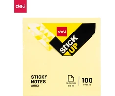 Deli Notes Samoprzylepny Deli A00353 76MM*76MM 100 kartek Geltonas
