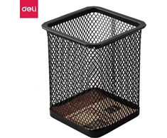Deli POJEMNIK NA DŁUGOPISY DELI 9174 METALOWY SIATKA JUODA