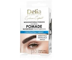 DELIA Eyebrow Expert vandeniui atspari antakių pomada 3.0 tamsiai ruda 7g