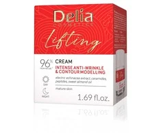 Delia Liftinguojantis modeliuojantis ir priešraukšlinis dieninis ir naktinis kremas 50 ml