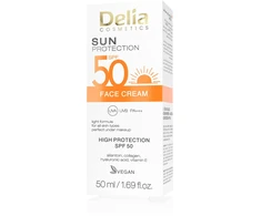 Delia Sun Protect Lengvas veido kremas SPF50 50 ml