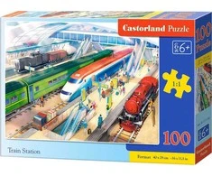 Castorland Dėlionė 100 vnt. - Traukinių stotis