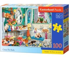 Castorland Dėlionė 100 vnt. - Pašėlusios maudynės