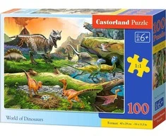 Castorland Dėlionė 100 vnt. - Dinozaurų pasaulis