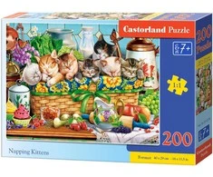 Castorland Dėlionė 200 vnt. - Miegantys kačiukai