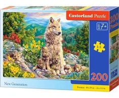Castorland Dėlionė 200 vnt. - Vilkė su vilkiukais