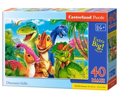 Castorland Dėlionė 40 vnt. - Dinozaurų asmenukė