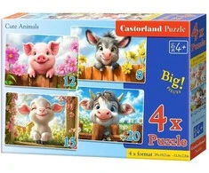 Castorland Dėlionė 55 vnt. - Mieli gyvūnai