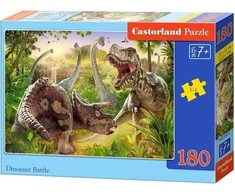 Castorland Dėlionė 180 vnt. - Dinozaurų kova