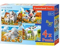 Castorland Dėlionė 55 vnt. - Mylintys gyvūnai