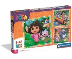 Clementoni ŽAISL DĖLIONĖ 3X48 SMALSUTĖ DORA 25078