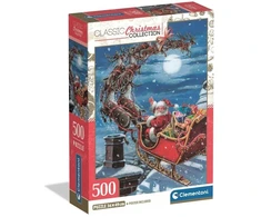 Dėlionė Clementoni CLE puzzle 500 XMas Midnight Sleigh Ride 35628