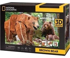 CUBIC FUN CUBICFUN NG 3D dėlionė „Rudasis lokys“