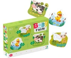 Dodo didelių detalių dėlionė Ūkio gyvūnai (3 dėlionės)