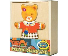 Dėlionė Dromader puzzle układanka ubieranka drewniana Meškiukas