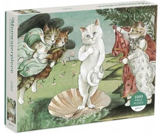 Dėlionė ART Galison Meowster Vakarų meno kūrinys „Veneros gimimas“, 1000 vnt.