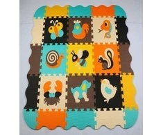 Kontext Putplasčio dėlionės kilimėlis / žaidimų kilimėlis vaikams 25vnt. spalvoti gyvūnai 114cm x 114cm x 1cm