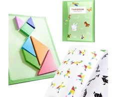 Roger Magnetinių dėlionių knyga 3D tangramų blokai