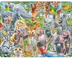Dėlionė Tactic Larsen Puzzle Happy African Animals Maxi