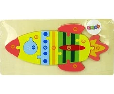 Lean Toys Mėdinė dėlionė Raketa, 10 d.