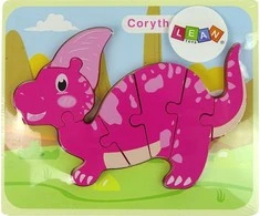 Lean Toys Medinė dėlionė Dinozauras LeanToys, 6 det.