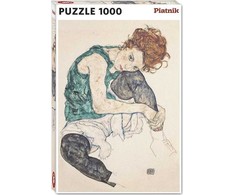 Dėlionė Piatnik Puzzle 1000 – Schiele, sėdinti moteris PIATNIK