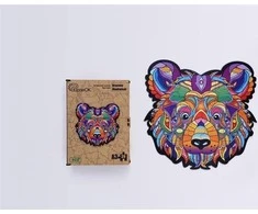 Dėlionė PuzzleOK Puzzle medinis ekologinis 39 Rudos meškiukas A3