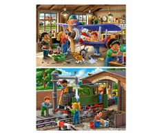 Ravensburger Dėlionė 2x24 vnt. - Lėktuvų ir traukinių remontas