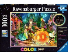 Ravensburger tamsoje šviečianti dėlionė „Disney Pelenė“, 100 XXL det., nuo 6 m.