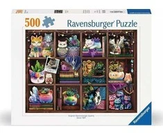 Ravensburger Dėlionė 500 vnt. - Katės ir sukulentai