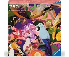 Ravensburger Dėlionė 750 vnt. - Spalvingi paukščiai ir gėlės
