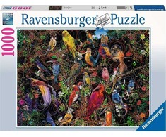 Ravensburger dėlionė „Spalvingi meno paukščiai“, 1000 det.