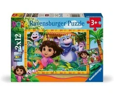Dėlionė Ravensburger - Dora the Explorer 2x12p (12004198)