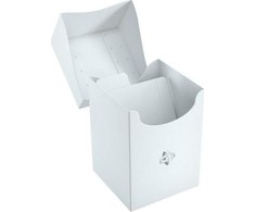 Gamegenic plastikinis dėklas 100+ kortų, baltos spalvos