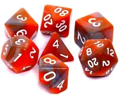 REBEL RPG kauliukų rinkinys - dviejų spalvų - Oranžinis ir pilkas