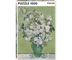 Teka Dėlionė 1000 - Van Gogas, Vaza su rožėmis PIATNIK