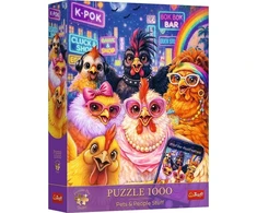 Dėlionė Trefl Puzzle 1000 PremPlus Pets_Peop.Selfie su kura.12168