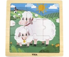 Viga Dėlionė 9 vnt. - Avys