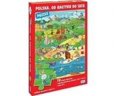 Dėlionė Wydawnictwo Jako Puzzle 70 elementų. Lenkijoje. nuo Baltijos iki Tatrų